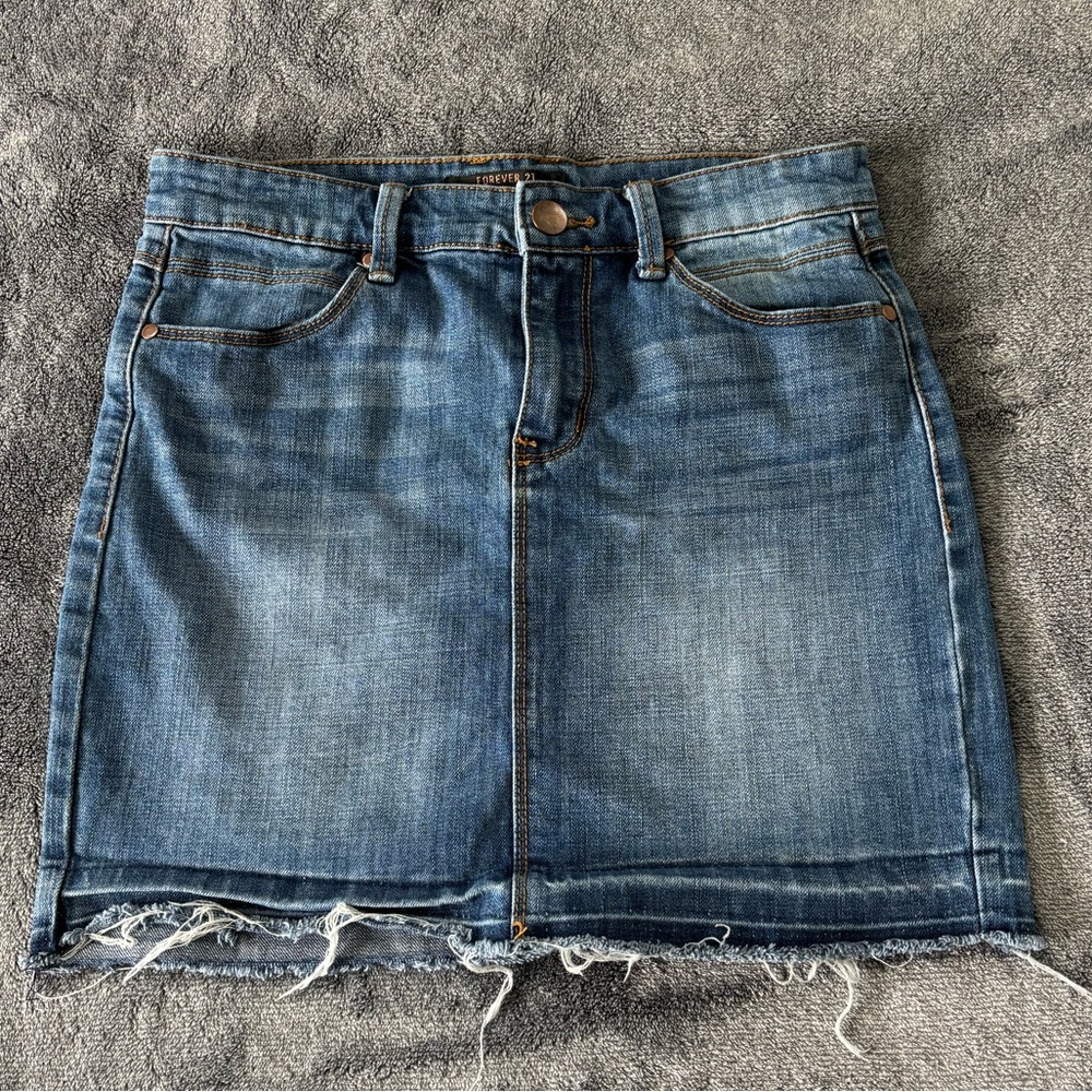 Forever 21 Blue Denim Mini Skirt